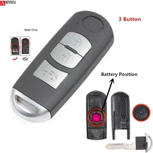 Keyecu New 3 Button Remote Key Fob Shell Case Replacement for Mazda 3 6 2014 2015 2016 2017 2018 FCC ID: SKE13D-01