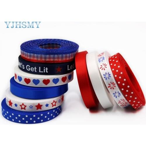 Independence Day Series Cartoon Ribbons,3/8"(9MM),10Yards Bow Cap Accessories Party Gift Wrap DIY Handmade Materials 201226-5
