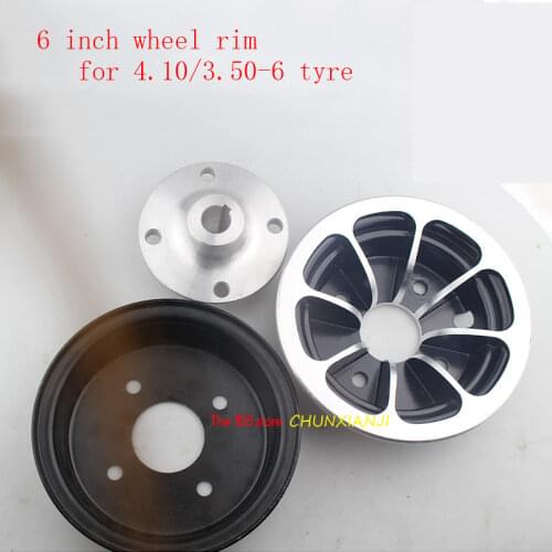 Lightning shipment 6 inch wheel hub for 4.10/3.50-6 tyres inner tube 6"ATV kart car Scooter Snow sweeper rims good quality