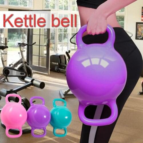 PVC Soft Dumbbell Kettle Bell GymFitness Training Water Kettle Dumbbell with Stand Double Handle Water Injection Weightlifting