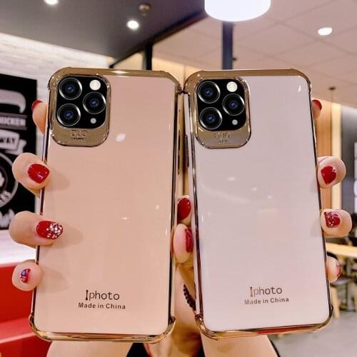 For iPhone 11 Pro Max 11Pro XS Max XR X 7 8 6 6S Plus SE 2020 Case Plating Anti-Drop Resistant Corners Airbag Soft Cover Funda