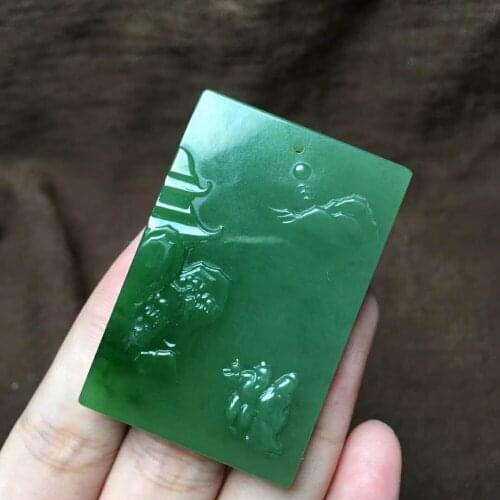 H35#Hetian jade is delicate and moist