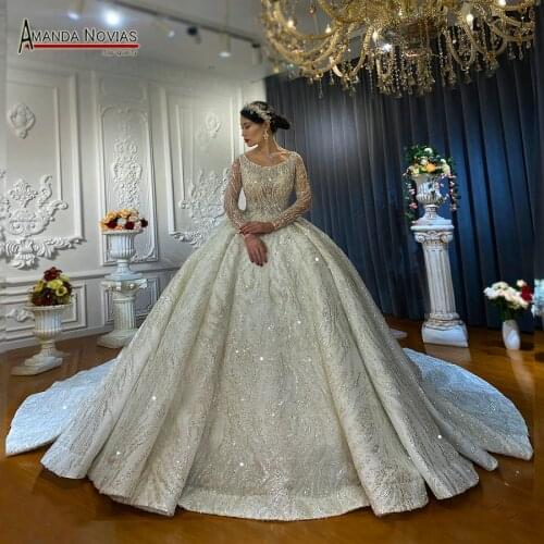 New Brand Luxury Full Lace Wedding Dress 2021 Real Work High Quality