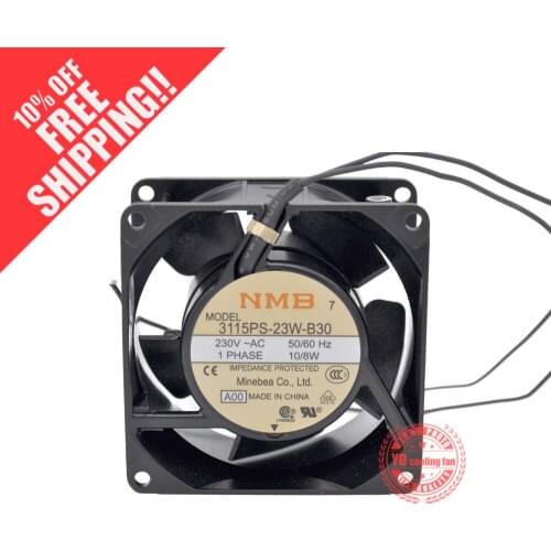 NEW NMB-MAT Minebea 3115PS-23W-B30 230VAC 10/8W 8038 cooling fan