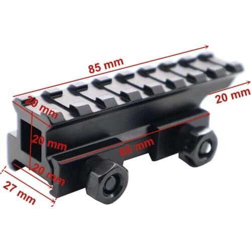 Hunting Rifle Airgun Scope Extend Mount 11mm to 20mm Base Adapter Weaver Picatinny Rail Aluminum Alloy High Mount Scope