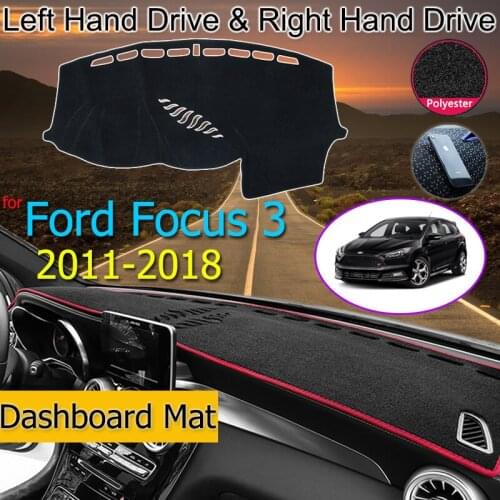 For Ford Focus 3 2011-2018 Mk3 Anti-Slip Mat Dashboard Cover Pad Sunshade Dashmat Car Accessories