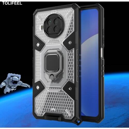Shockproof Armor Case For Xiaomi Mi 10T Lite Space Capsule Stand Holder Magnetic Ring Phone Back Cover For Xiaomi Mi10T Lite 5G