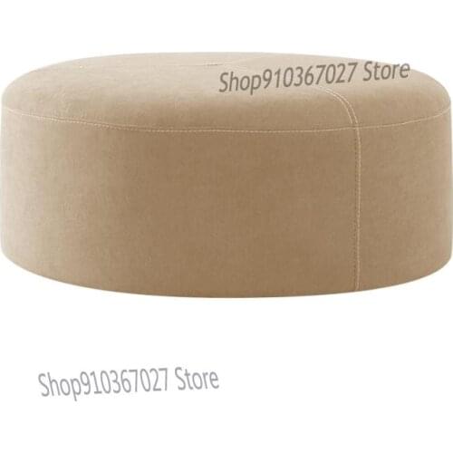 Nordic Low Stool Foot Stool Ins Round Stool Home Fashion Creative Fabric Stool Net Red Living Room Sitting Pier