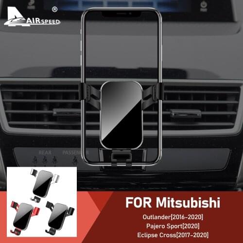 AIRSPEED Car Mobile Phone Holder Air Vent Auto for Mitsubishi Outlander Pajero Sport Eclipse Cross Accessories Gravity GPS Stand