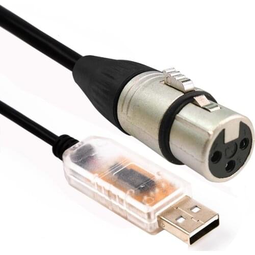 USB RS485 to DMX 512 Interface LED DMX512 Computer PC Stage Lighting Controller Dimmer USB to DMXking Cable 6FT