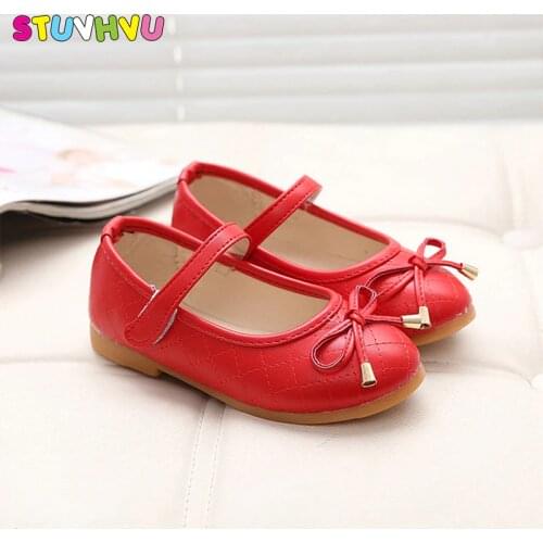 Party girls shoes new fashion 2021 baby children kids girl princess leather red shoe spring autumn size 21~36 over 2 years old