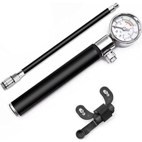 Mini Bike Pump with Gauge High Pressure Meter Bicycle Air Supply Inflator