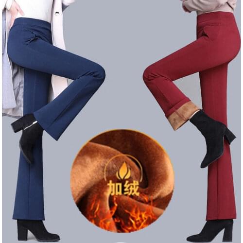 Women Pants Business Womens Clothing Bell-Bottom Pants Casual High Waist Stretch Chic Ol Suit Pants Pantalones De Mujer