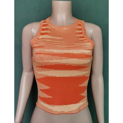 2021 Knit Crop Top Women Sleeveless Basic T Shirts Casual Summer Off Shoulder Blue O Neck Tank Top Vintage Fashion