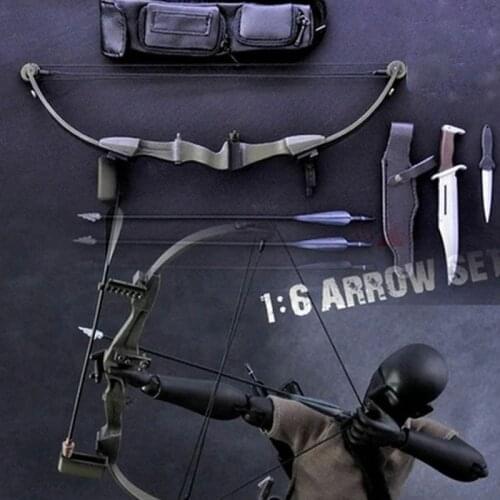 1/6 Action Figure Doll Weapon Model X-TOYS Bow Arrow Set+Knife Toys Gift F Doll