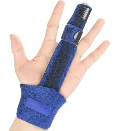 1 PCS Compression Wrist Finger Protectors Finger Brace Fracture Rehabilitation Training Supports Inner Aluminum Strip Protect