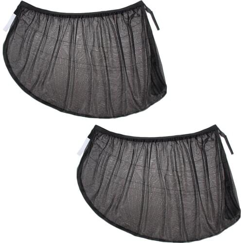 2 Pack Summer UV Protection Car Front Rear Side Window Sun Shade Anti-mosquito Car Sunshade Net Mesh Curtain for Sedan SUV MPV