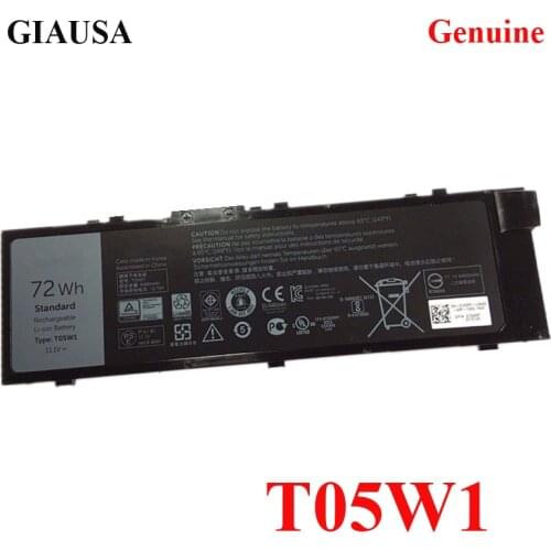 T05W1 battery for Dell Precision M7710 Tablet TO5W1 0FNY7 451-BBSE 72wh