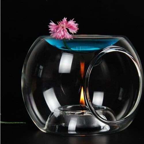 Flavouring Lamp Artisanal Transparent Glass Burner Incense Candlestick Centerpieces Decoration Of The Fourth Wedding House