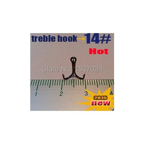 Free shipping 14# Treble Fishing Hooks 5000pcs High quality factory direct production