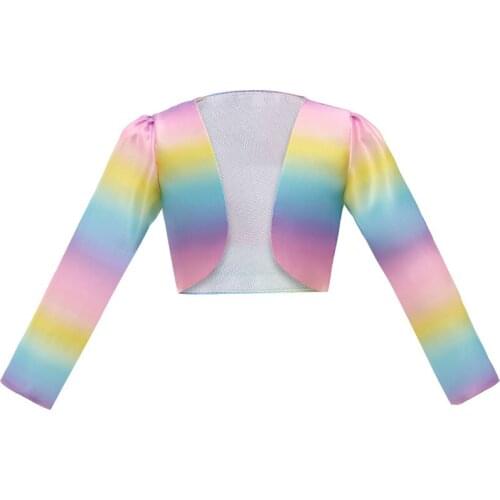 2021 Spring New Girl Skirt Unicorn Rainbow Jacket Children Clothing Wedding Princess Dresses Matching Jacket Baby Coat For Girls