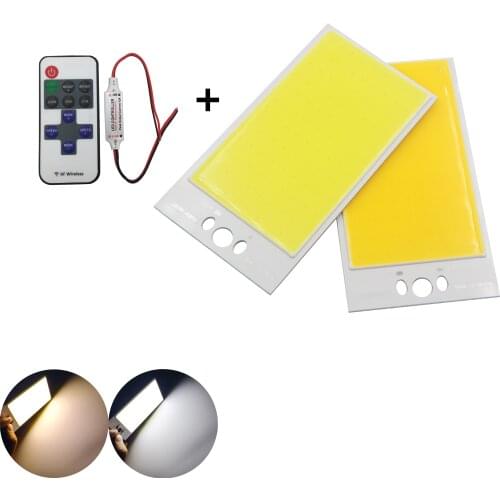 Dimmable Lamp 12V 120mm 65mm 15W LED COB light with wireless RF remote controller smooth diy Light COB LED strip bulb modules
