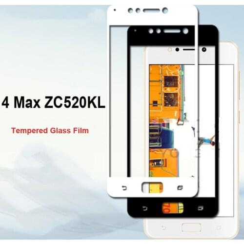 For Asus Zenfone 4 Max High Quality Explosion-proof Tempered Glass Full Cover Screen Protector Film White Black Color Glass Film