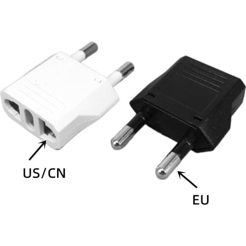 10pcs EU KR Plug Travel Adapter American CN US To EU KR Euro European Power Adapter Electrical Plug Converter Sockets Outlet