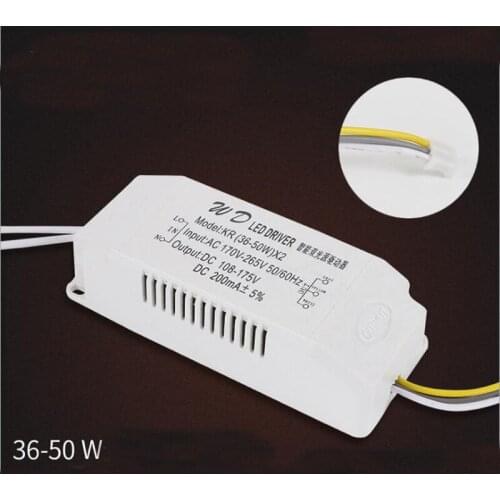 36-50W*2 LED Driver White Warm White Non Isolated Constant Current Drive 220V for Ceiling Light 5pcs