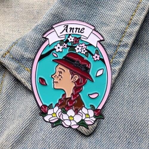 DZ795 Girl Anime Figures Metal Enamel Pins Badge Brooch Backpack Bag Collar Lapel Decoration Jewelry