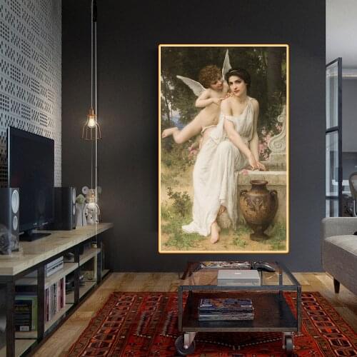 Oil Painting On Canvas Vintage Poster for Home Decor Woman Figure Wall Art Retro Pictures for Living Room Frameless