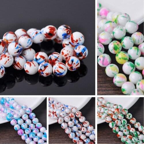Round Color Coated Opaque Glass 12mm Loose Spacer Beads Wholesale Lot for Jewelry Making DIY Crafts Findings