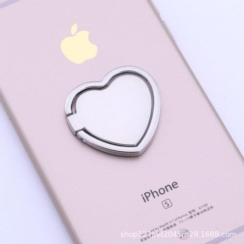 Multi-Functional Heart Shape Zinc Alloy Phone Socket 360 Degrees Rotatable Finger Ring Phone Holder for Universal Phone