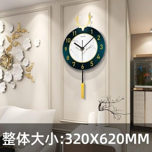 Wall Clocks Home Decor Hanging with Pendulum Fashion Wall Clock Living Room Modern Design Luxury Oversized House Ornaments