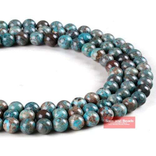 Natural Stone Blue Crazy Lace Agata Onyx Round Losee Beads For Jewelry Making 4 6 8 10 12mm 15"Diy Bracelet Necklace BCLB21