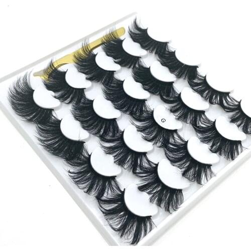 NEW 18/25 mm soft thick 10 Pairs 3D Eyelashes Hand Made Natural Faux Mink Lashes messy False Lashes Extensions Maquiagem Makeups