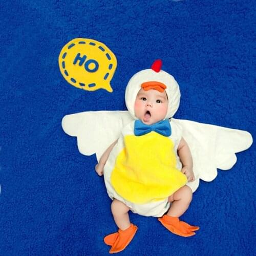 Newborn Baby Photography Clothing Cosplay Costumes Cute Duck Design Boys Girls Pictures Clothes Outfits Hat + Bodysuit+ Shoes