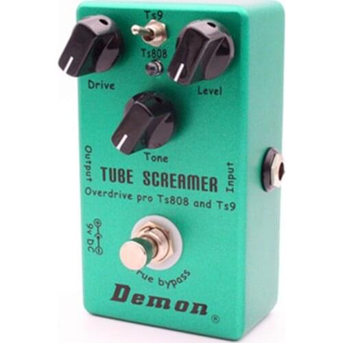 Pedal guitarra Demon TS808 Tube Screamer Overdrive Pro Vintage Electric Guitar Pedal And True Bypass pedaleira de guitarra
