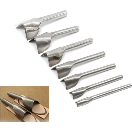 7 Sizes DIY V-Shaped Leather Cuttting Craftstool Punch Cutter Tools for Belt/Wallet V Shape Cutter 10/15/20/25/30/35/40mm