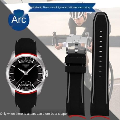 Silicone Rubber Watch Band for Tissot Couturier T035627 T035 T035617 Armani Kutu Strap CITIZEN Eco-Drive 23 24mm Watchband