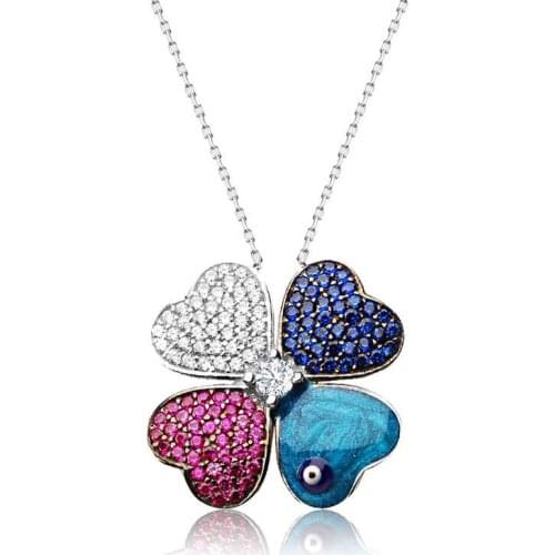 Silverlina Silver Four Leaf Clover Necklace