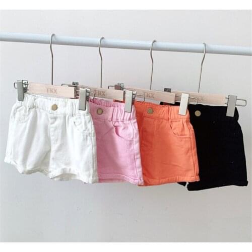 Boys Shorts Kids Denim Shorts Candy Color Girls Children Summer Beach Loose Shorts Casual Pants Cotton Comfortable 1-7Yrs Hot