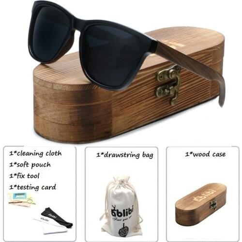 Sunglasses 2019 Polarized Zebra Wood Sunglasses Handmade Vintage Wooden Frame Male Driving SunGlasses Shades Gafas With Gift Box