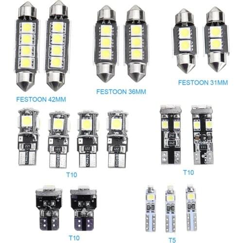 17PCS LED interior light car interior light suitable for E39 E90 E91 E92 3Series328i 335l