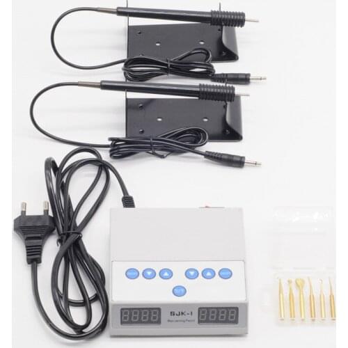 Thin Electric Waxer Carving Knife Machine Double Pen & 6 Tips For Dentist Lab