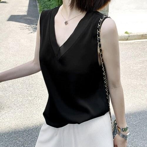 Uclio Womens Elegant Blouse Office Tunic Satin Silk Blouse Basic Tops Summer Chiffon Blouses for Women