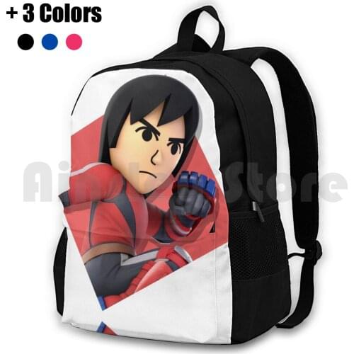 Smash Bros. Ultimate Mii Diamond Icon Outdoor Hiking Backpack Waterproof Camping Travel Smash Bros Ultimate Nintendo Wiiu 3Ds