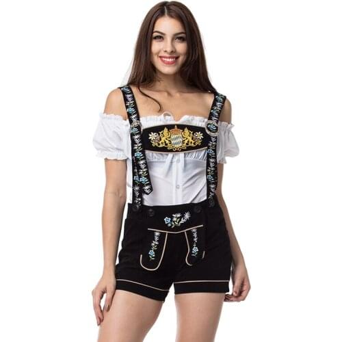 UTMEON Lady Lederhosen Beer Girl Costume Cosplay Sexy Miss Maid Oktoberfest Party Costume Halloween Costumes For Women