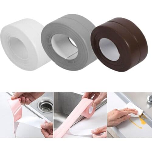 Bath Wall Sealing Strip Waterproof Mildew Proof Self Adhesive Tape Kitchen Sink Basin Edge Sealing Tape