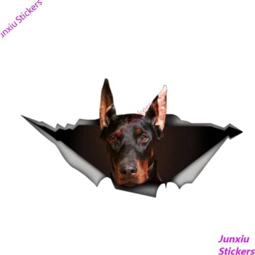 Personality Doberman Dog 3D Vinyl Waterproof Car Window High Quality Accessories Vinyl Motorcycle Decorative PVC 13cm X 7cm